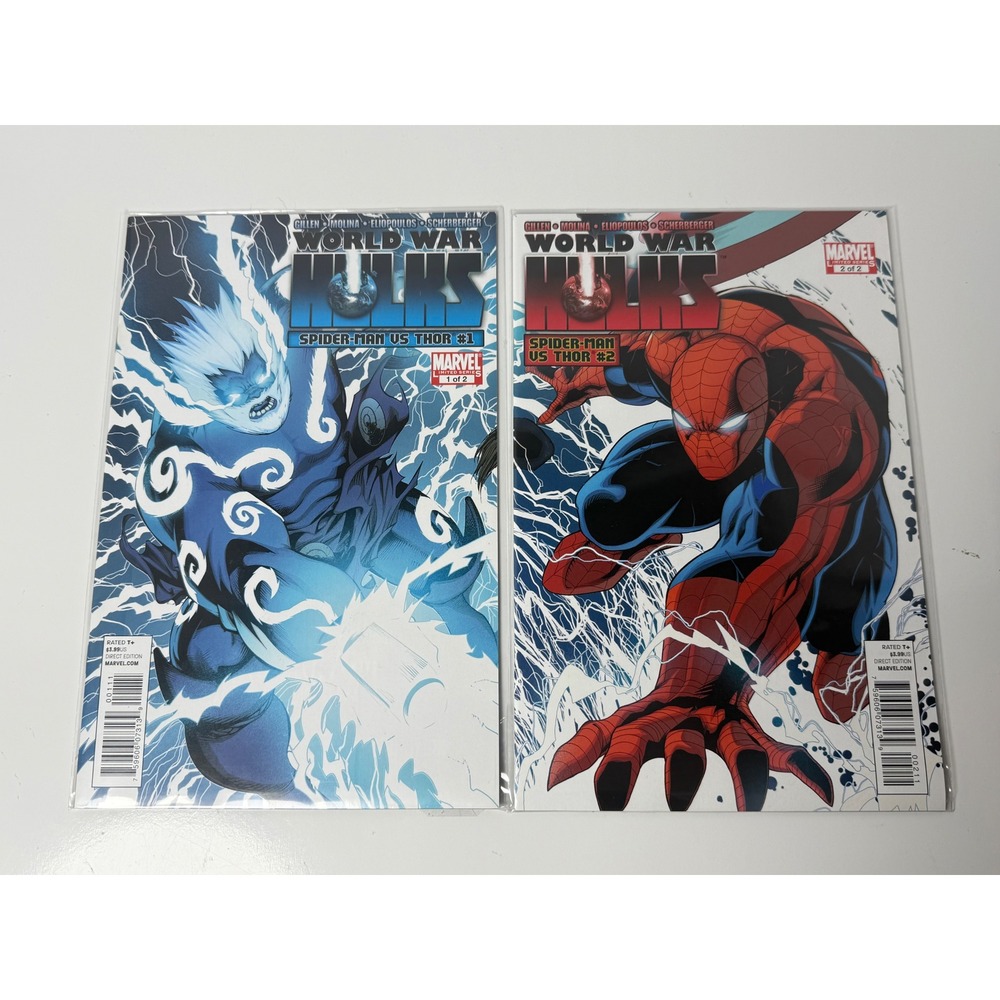 World War Hulks Spider-Man vs Thor #1 #2 Complete Set Marvel‎ Comics 2010 Lot
